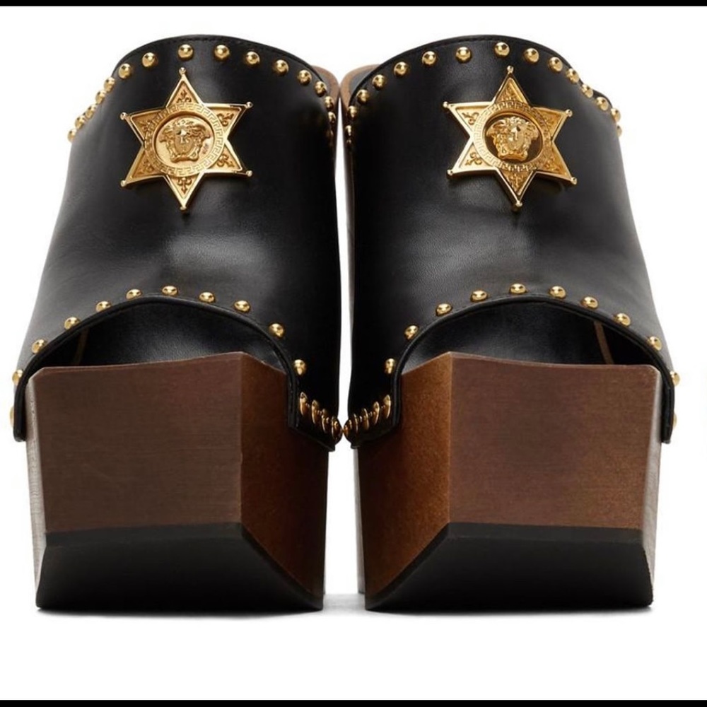 Selling AUTHENTIC RARE Versace Medusa Western Mules